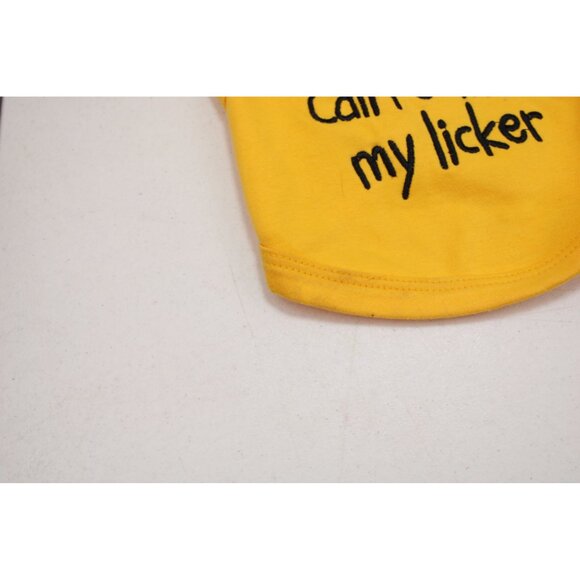 Parisian Pet Yellow Tee caution Can't Control My Licker Small Dog 92351 - Picture 5 of 5